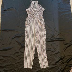 BCBG Generation Striped Jumpsuit